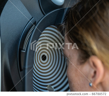 visual examination of the eyes of a young woman at the eye clinic visual examination of the eyes of a young woman at the eye clinic 66788572