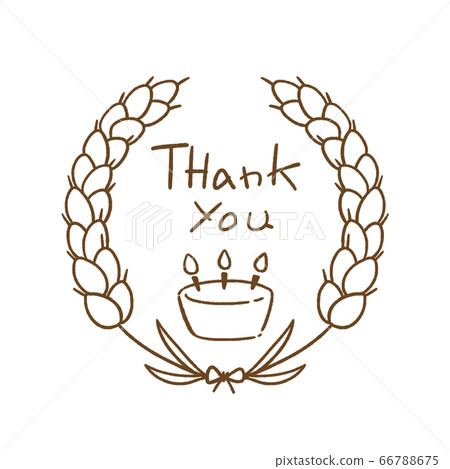 Thank you mark at the cake shop - Stock Illustration [66788675] - PIXTA