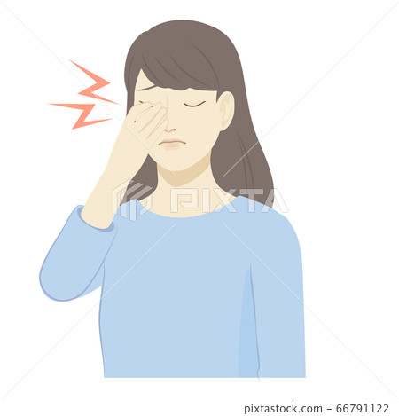 女人的插圖/眼睛疲勞 女人的插圖/眼睛疲勞 66791122