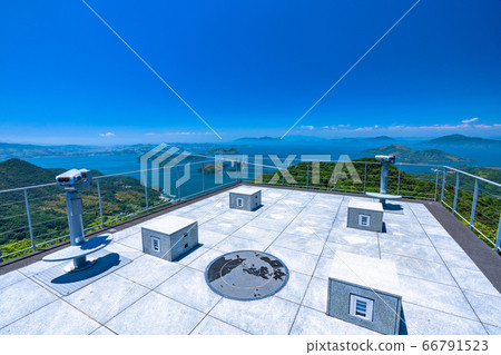 《Ehime Prefecture》View of Kuroyama Observatory Park and Kurushima Kaikyo Bridge 66791523