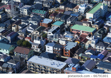 東京市區密集的城市景觀的形象 66791801