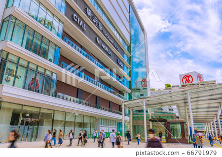 Yokohama cityscape in Japan, overlooking the West Exit of Yokohama Station and the reborn station Yokohama cityscape in Japan, overlooking the West Exit of Yokohama Station and the reborn station 66791979