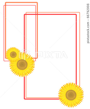 Vertical sunflower frame (red) 66792008