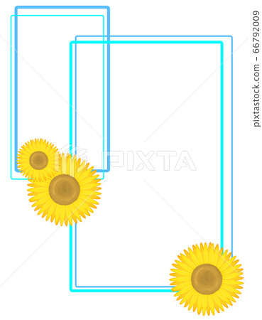 Vertical sunflower frame (light blue) Vertical sunflower frame (light blue) 66792009