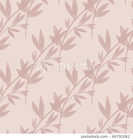 Vintage leaf seamless pattern isolated on light - Stock Illustration ...