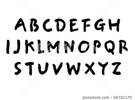 Alphabet brush character Alphabet brush character 66792170