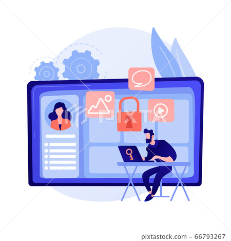Social media stalking vector concept metaphor Social media stalking vector concept metaphor 66793267