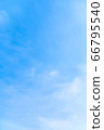 Vertical of tranquil blue sky with smooth cloud 66795540