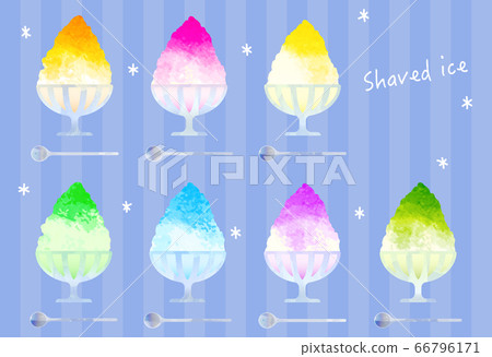 shaved ice-illustration-Shaved ice illustration-set 66796171
