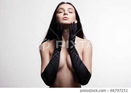 nude opera gloves