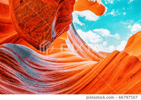 Antelope Canyon is a slot canyon in the American 66797507