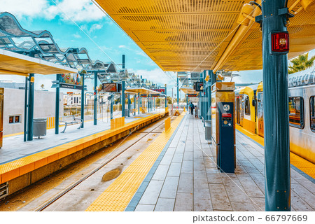 Railway station Santa Monica, a suburb of Los Railway station Santa Monica, a suburb of Los 66797669
