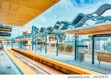 Railway station Santa Monica, a suburb of Los Railway station Santa Monica, a suburb of Los 66797670