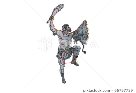 88 constellation with shadow Orion 66797759