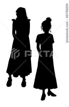 女性剪影 女性剪影 66798894