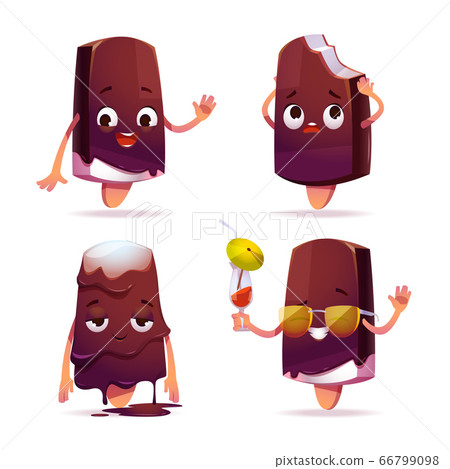 Popsicle ice cream character, funny eskimo pie Popsicle ice cream character, funny eskimo pie 66799098