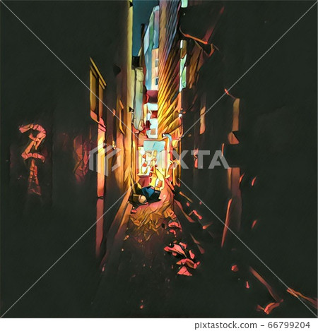 胡同風光(夜) 胡同風光(夜) 66799204