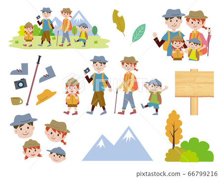 家庭遠足插圖集 66799216
