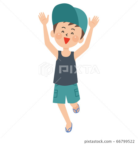 Boy in running summer clothes 66799522
