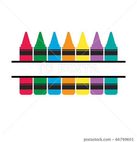 crayons icon on white background. crayons collection sign. 66799601