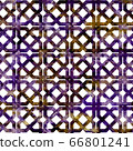 Geometric colorful grid in arabesque style. Seamless pattern 66801241