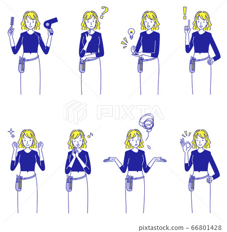 Hairdresser variation set for young women 66801428