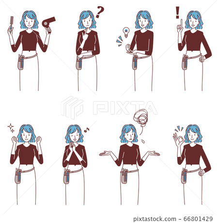 Hairdresser variation set for young women 66801429