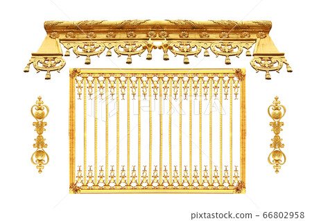 Isolated golden details of the castle of 66802958
