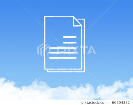 Notepad paper document cloud shape Notepad paper document cloud shape 66804282