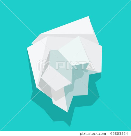 Paper crumpled ball vector icon or trash wrinkle page flat cartoon illustration, idea of garbage page sheet isolated Paper crumpled ball vector icon or trash wrinkle page flat cartoon illustration, idea of garbage page sheet isolated 66805324