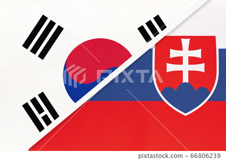 South Korea and Slovakia, symbol of national flags 66806239