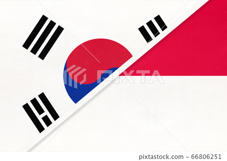 South Korea and Monaco, symbol of national flags South Korea and Monaco, symbol of national flags 66806251