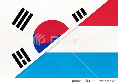 South Korea and Luxembourg, symbol of national flags South Korea and Luxembourg, symbol of national flags 66806252