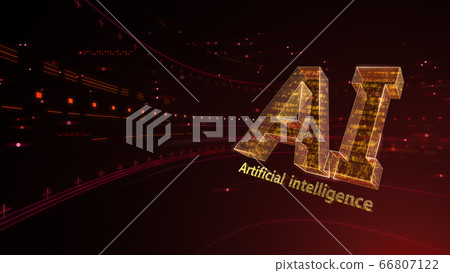 Digital network technology AI artificial intelligence data communication system information concept background 66807122