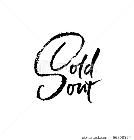 Sold Out. Modern dry brush lettering. Vector illustration. Sold Out. Modern dry brush lettering. Vector illustration. 66808534