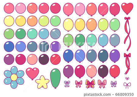 vector balloons set clip art 66809350
