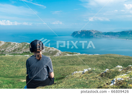 Teenager Girl, Staycation, Wales, UK Teenager Girl, Staycation, Wales, UK 66809426