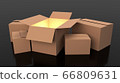 3D Box on black background 3D Box on black background 66809631
