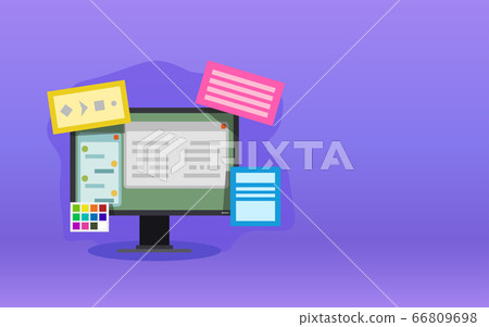 web design elements violet background 66809698