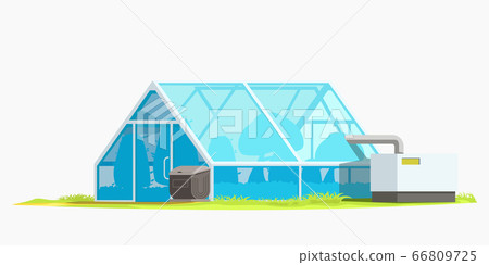 greenhouse on grass on white greenhouse on grass on white 66809725