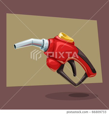 fuel filling gun red cartoon 66809733