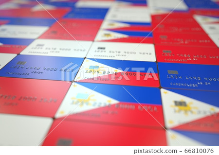 Flag of the Philippines on bank cards. National... - Stock Illustration ...