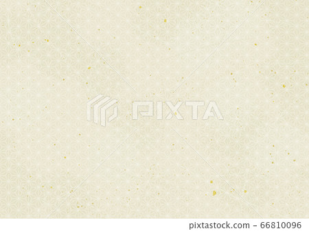 Japanese paper illustration with hemp leaf pattern 66810096