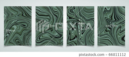 Abstract green marble pattern design of brochure set template background. 66811112