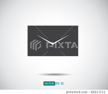 Envelope Mail icon Flat design style.  66811512