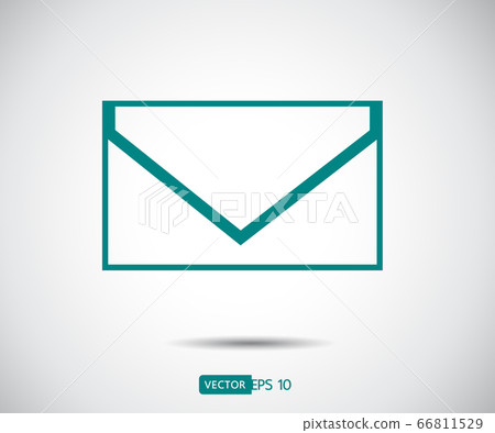Envelope Mail icon Flat design style.  66811529