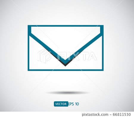 Envelope Mail icon Flat design style.  66811530