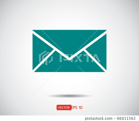Envelope Mail icon Flat design style. Envelope Mail icon Flat design style. 66811562