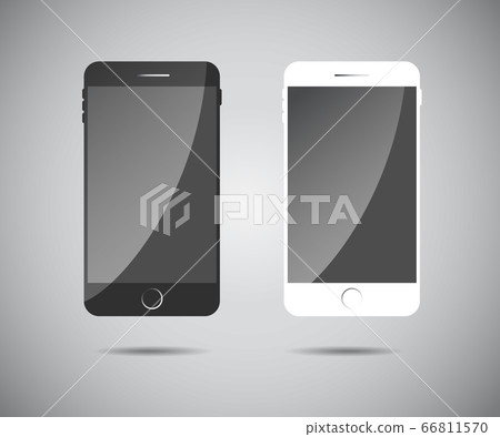 Perfectly detailed modern smart phone isolation, Perfectly detailed modern smart phone isolation, 66811570