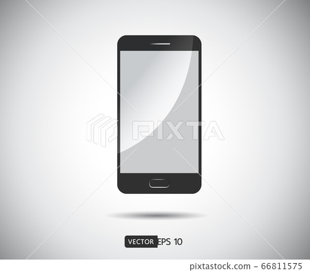 Perfectly detailed modern smart phone isolation, Perfectly detailed modern smart phone isolation, 66811575